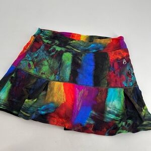 Dona Jo Pied Athletic Skort Skirt 3 Large